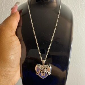 Silver Chained Heart Necklace